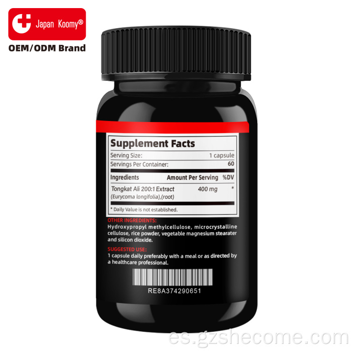 Shecome 60Caps Extracto Tongkat Ali Cápsulas para hombres